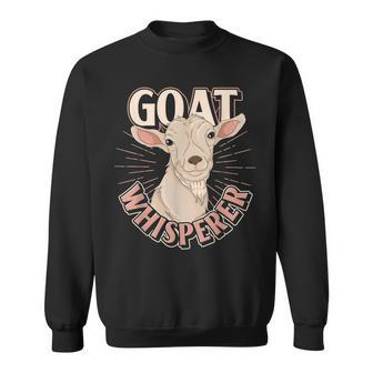 Goat Whisperer Farm Animal Lover Farmer Goat Sweatshirt - Thegiftio UK