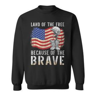God Bless America Eagle Land Of The Free Home Of The Brave Sweatshirt - Thegiftio UK