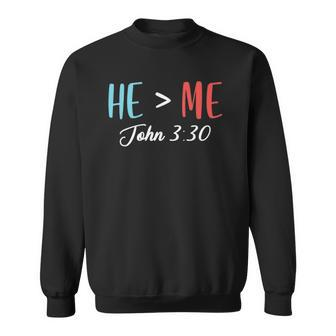 God Follower Jesus Believer Bible Verse Quotes John 330 Christian Sweatshirt | Mazezy