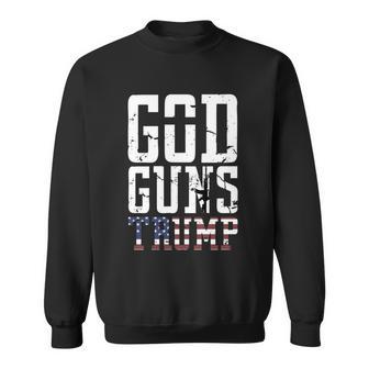 God Guns Trump Christian President Trump Supporter Gift Sweatshirt - Monsterry AU