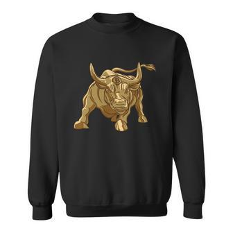 Gold Bitcoin Bull Sweatshirt - Monsterry UK