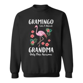 Gramingo Like A Normal Grandma Flamingo Lover Grandmother Sweatshirt - Thegiftio UK