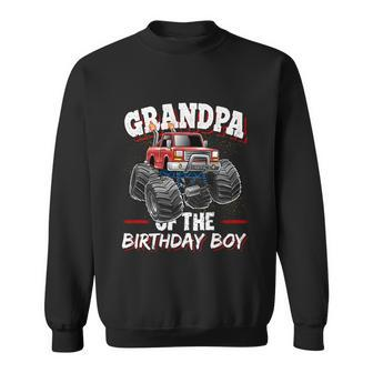 Grandpa Of The Birthday Boy Monster Truck Birthday Party Gift Sweatshirt - Monsterry