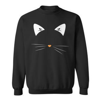 Graphic Cat Black Funny For Women Halloween Sweatshirt - Seseable