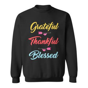 Grateful Thankful Blessed Tshirt Sweatshirt - Monsterry DE