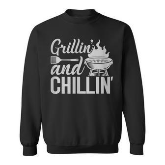 Grilling And Chilling Vintage Barbecue Grilling Sweatshirt - Thegiftio UK