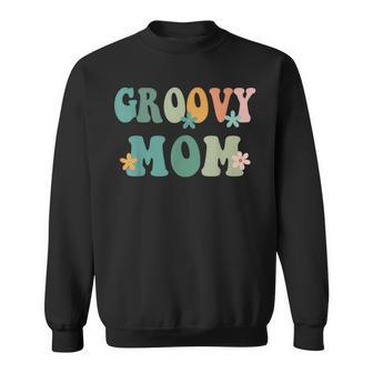 Groovy Mom Retro Matching Family Baby Shower Sweatshirt - Thegiftio UK