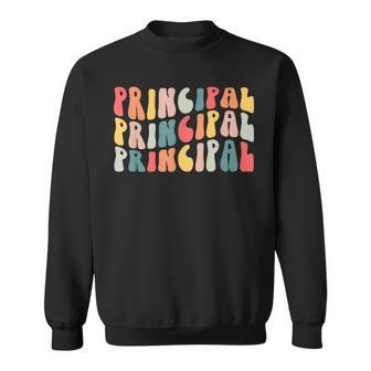 Groovy School Principal Lìfe Back To School 2022 Principal Sweatshirt - Thegiftio UK