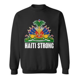 Haiti Strong Flag Symbol Logo Sweatshirt - Monsterry