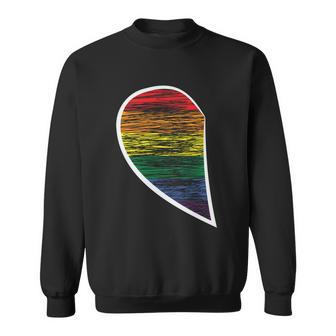 Halfheart Lgbt Gay Pride Lesbian Bisexual Ally Quote V2 Sweatshirt - Monsterry