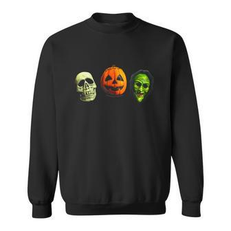 Halloween 3 Silver Shamrock Masks Graphic Design Printed Casual Daily Basic Sweatshirt - Thegiftio UK