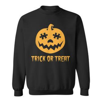 Halloween Autism Awareness Trick Or Treat Pumpkin Sweatshirt | Seseable UK