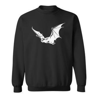 Halloween Bat Flying White Idea Gift For You Men Women Sweatshirt Graphic Print Unisex - Seseable
