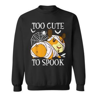 Halloween Bat Spider Web Costumes Too Cute To Spook Sweatshirt - Thegiftio UK