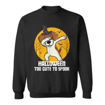 Halloween Beagle Dabbing Too Cute To Spook Wizard Costumes Sweatshirt - Thegiftio