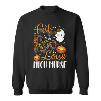 Halloween Boo Boo Crew Faboolous Nicu Nurse Funny Nicu Nurse Men Women Sweatshirt Graphic Print Unisex - Thegiftio UK