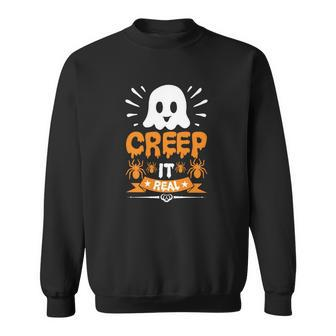 Halloween Boo Creep It Real Sweatshirt - Seseable