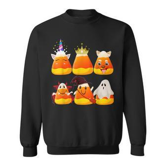 Halloween Candy Corn Ghosts Witch Costume Adult Kids Girls Sweatshirt - Seseable