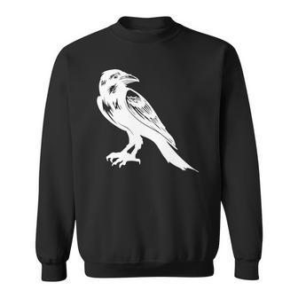 Halloween Crow White Version Design For You Men Women Sweatshirt Graphic Print Unisex - Seseable