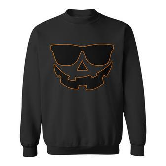 Halloween Jack-O- Lantern With Shades Sweatshirt - Monsterry UK