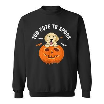 Halloween Labrador Too Cute To Spook Pumpkin Costume Sweatshirt - Thegiftio UK