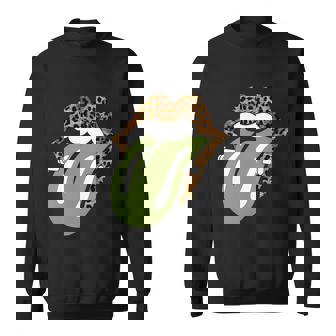 Halloween Leopard Panther Frankenstein Tongue Scary Graphic Design Printed Casual Daily Basic Sweatshirt - Thegiftio