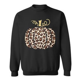 Halloween Leopard Printed Pumpkin Sweatshirt | Seseable UK
