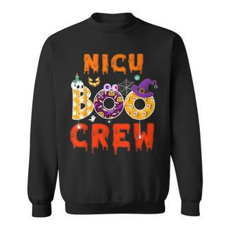 Halloween Nicu Nurse Boo Crew Funny Gift Nursing Men Women Sweatshirt Graphic Print Unisex - Thegiftio UK