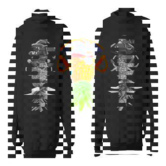 Halloween Pirate Upside Down Pineapple Swingers Lifestyle Men Women Sweatshirt Graphic Print Unisex - Thegiftio