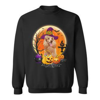 Halloween Poodle Dog Moon With Pumpkin Funny Gifts Women Men Women Sweatshirt Graphic Print Unisex - Thegiftio UK