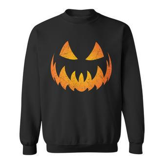 Halloween Pumpkin Jack Olantern Face Sweatshirt - Monsterry
