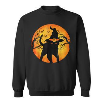 Halloween Scary Black Cat  Boys Girls Kids Halloween  Sweatshirt