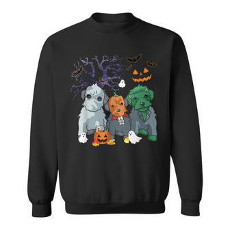 Halloween Schnoodle Dog Witch Schnoodle Dog Lovers Sweatshirt - Seseable