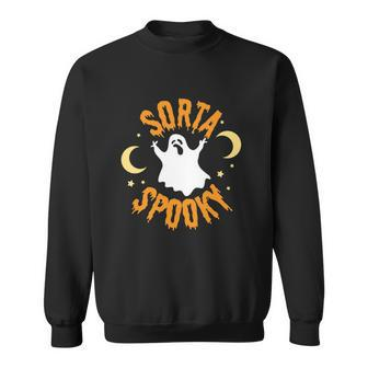 Halloween Sorta Spooky Ghost Hunting Night Moon Sweatshirt - Seseable