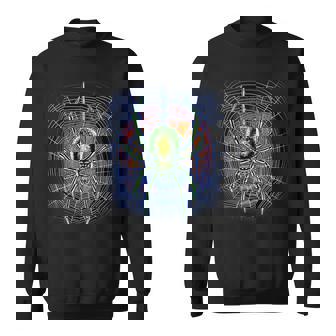 Halloween Spiderweb Creepy Spider V2 Sweatshirt - Thegiftio