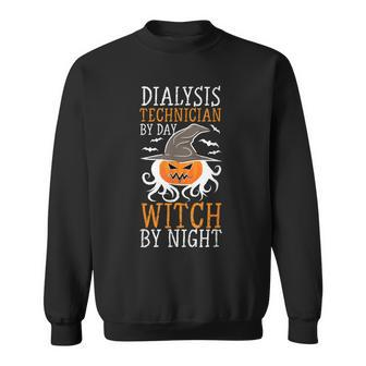 Halloween Witch & Dialysis Technician Sweatshirt - Seseable