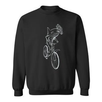 Hammerhead Shark Riding Bicycle Tshirt Sweatshirt - Monsterry CA