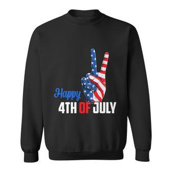 Happy 4Th Of July Peace America Independence Day Patriot Usa Gift Sweatshirt - Monsterry DE