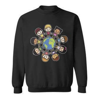 Happy Earth Day Children Around The World Sweatshirt - Monsterry