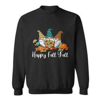 Happy Fall Yall Tshirt Gnome Leopard Pumpkin Autumn Gnomes Graphic Design Printed Casual Daily Basic Sweatshirt