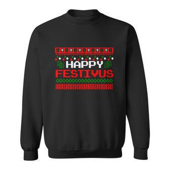 Happy Festivus Ugly Christmas Sweatshirt - Monsterry