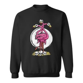 Happy Flamingoween Witch Pumpkin Mummy Flamingo Halloween Men Women Sweatshirt Graphic Print Unisex - Thegiftio UK