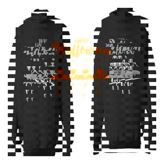 Happy Halloween Dancing Ballet Skeleton Ballerina Funny Idea Sweatshirt - Seseable
