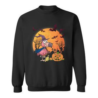 Happy Halloween Funny Flamingo Witch Pumpkin Gifts Women Men Women Sweatshirt Graphic Print Unisex - Thegiftio UK