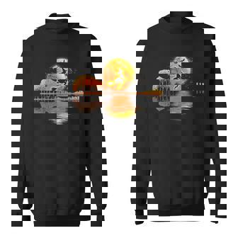 Happy Halloween Guitar Lake Shadow Witch Halloween Vibes Men Women Sweatshirt Graphic Print Unisex - Thegiftio