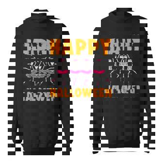Happy Halloween Lazy Costume Dancing Skeleton Ballerina Sweatshirt - Seseable