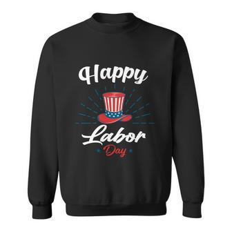 Happy Labor Day American Flag Holiday Us Worker Gift Graphic Design Printed Casual Daily Basic Sweatshirt - Thegiftio UK