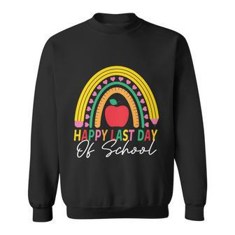 Happy Last Day Of School Rainbow Teacher Student Graduation Cute Gift Sweatshirt - Monsterry