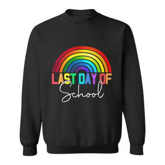 Happy Last Day Of School Teacher Student Graduation Rainbow Gift Sweatshirt - Monsterry