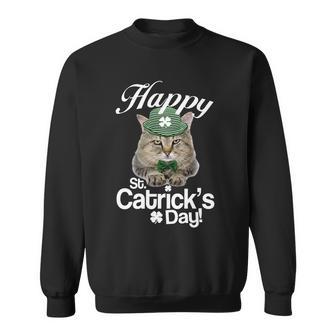 Happy St Catricks Day Irish Cat Tshirt Sweatshirt - Monsterry AU